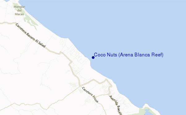 carte de localisation de Coco Nuts (Arena Blanca Reef)