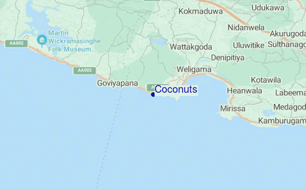 carte de localisation de Coconuts