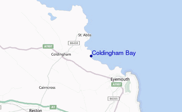 carte de localisation de Coldingham Bay
