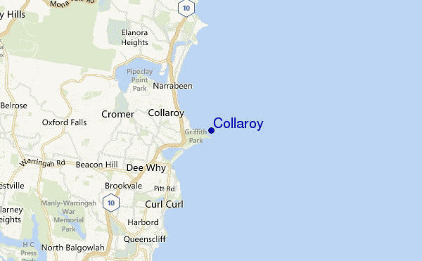 carte de localisation de Collaroy