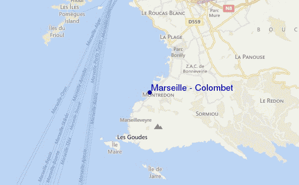 carte de localisation de Marseille - Colombet