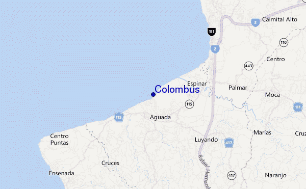 carte de localisation de Colombus