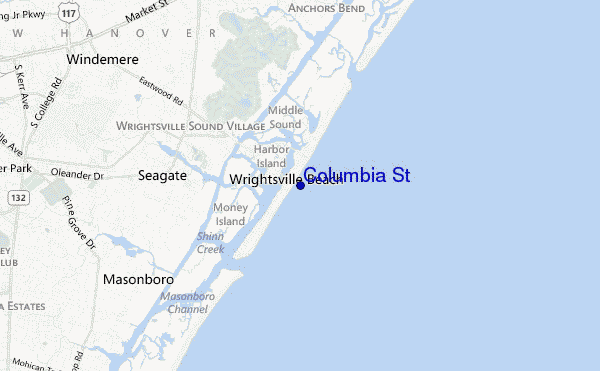 carte de localisation de Columbia St