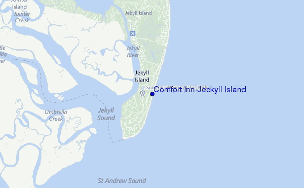 carte de localisation de Comfort Inn/Jeckyll Island