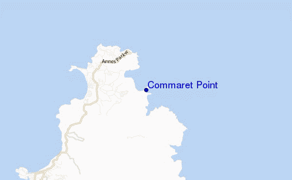 carte de localisation de Commaret Point