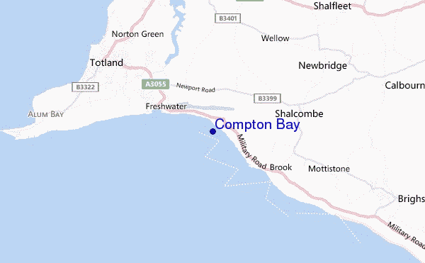 carte de localisation de Compton Bay