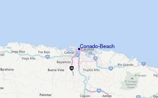 Conado-Beach Location Map