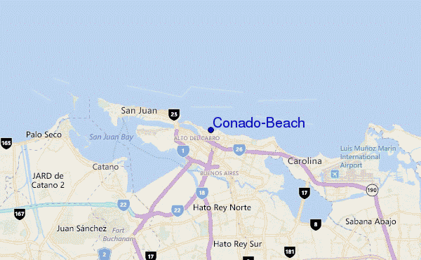 carte de localisation de Conado-Beach