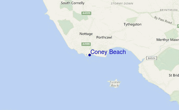 carte de localisation de Coney Beach