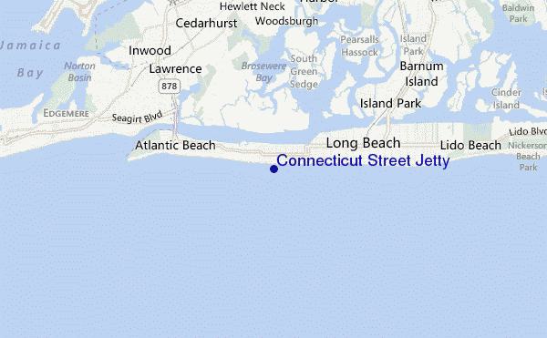 carte de localisation de Connecticut Street Jetty