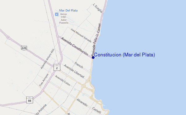 carte de localisation de Constitucion (Mar del Plata)