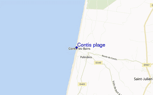 carte de localisation de Contis plage