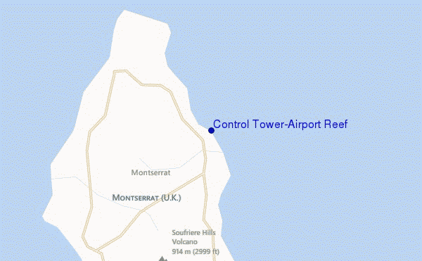 carte de localisation de Control Tower/Airport Reef