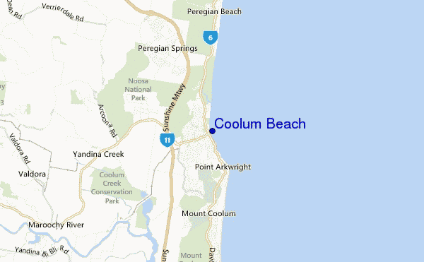 carte de localisation de Coolum Beach