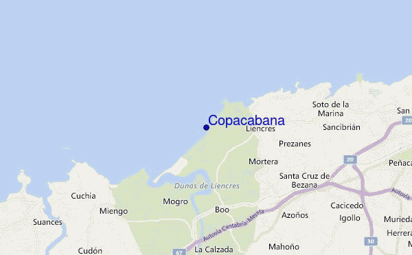 carte de localisation de Copacabana