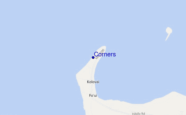 carte de localisation de Corners