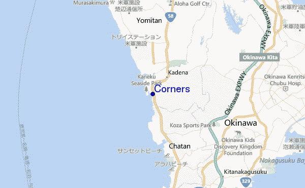 carte de localisation de Corners