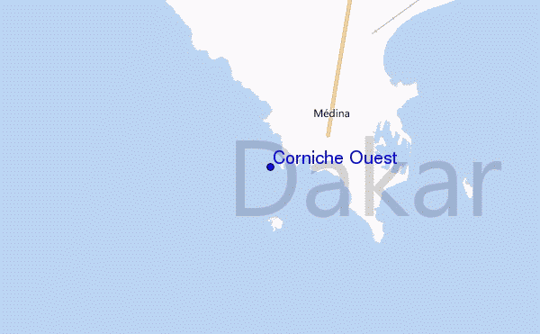 carte de localisation de Corniche Ouest