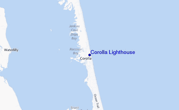 carte de localisation de Corolla Lighthouse