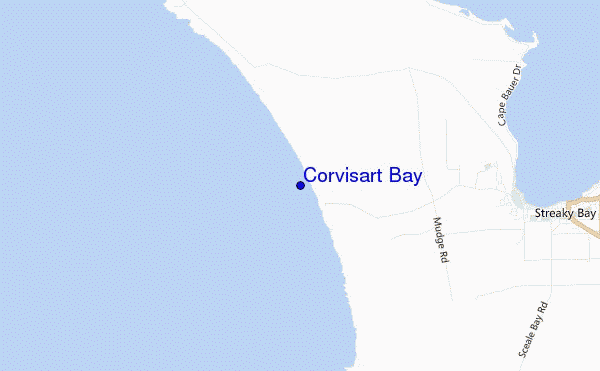carte de localisation de Corvisart Bay