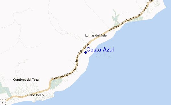 carte de localisation de Costa Azul