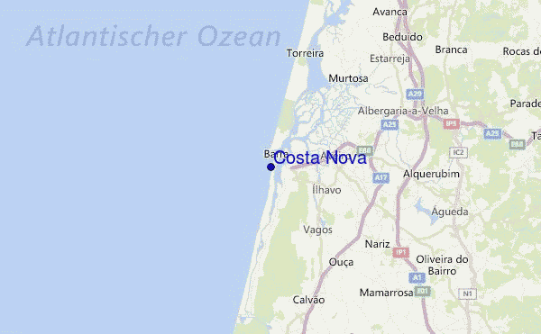 Costa Nova Location Map