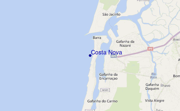 carte de localisation de Costa Nova