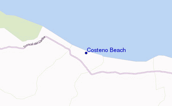 carte de localisation de Costeño Beach