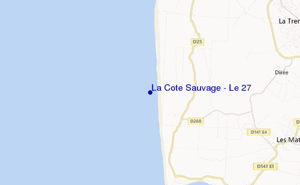 carte de localisation de La Cote Sauvage - Le 27