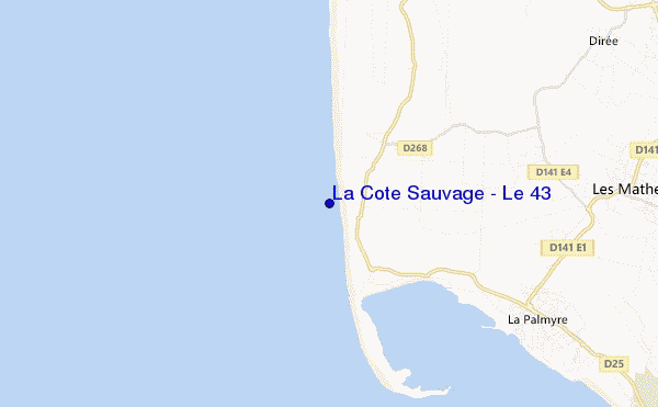carte de localisation de La Cote Sauvage - Le 43