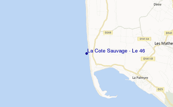 carte de localisation de La Cote Sauvage - Le 46