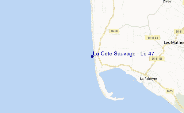 carte de localisation de La Cote Sauvage - Le 47