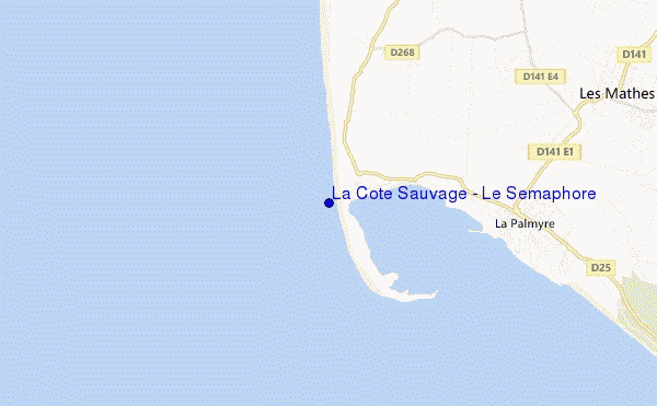 carte de localisation de La Cote Sauvage - Le Sémaphore