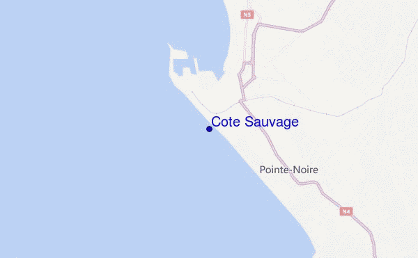 carte de localisation de Cote Sauvage