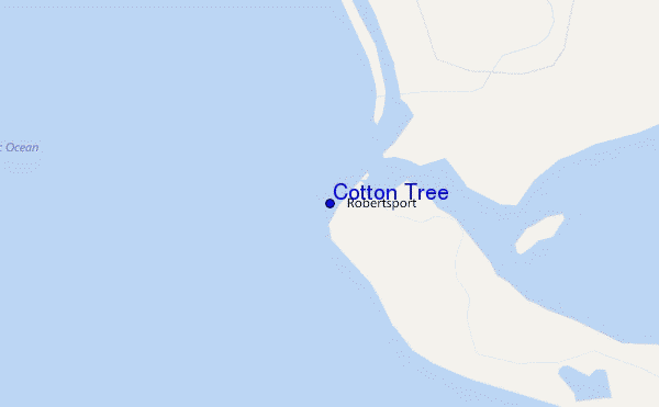 carte de localisation de Cotton Tree