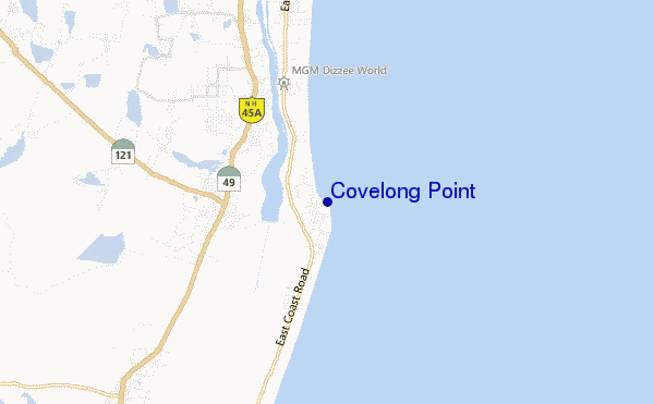 carte de localisation de Covelong Point