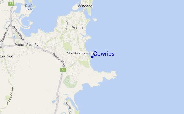 carte de localisation de Cowries