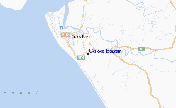 carte de localisation de Cox's Bazar