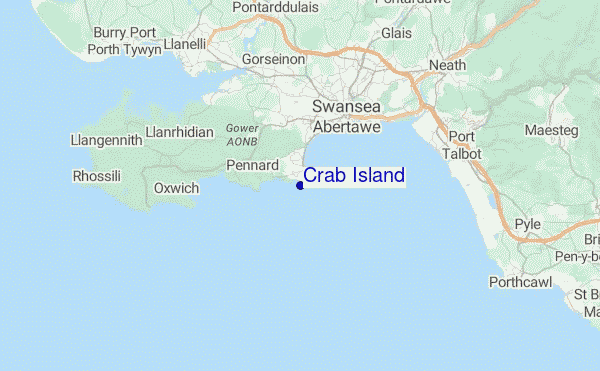 Crab Island Location Map