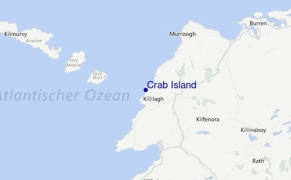 Crab Island Location Map