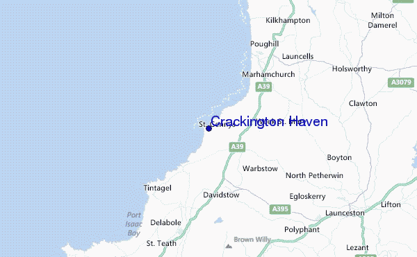 Crackington Haven Location Map