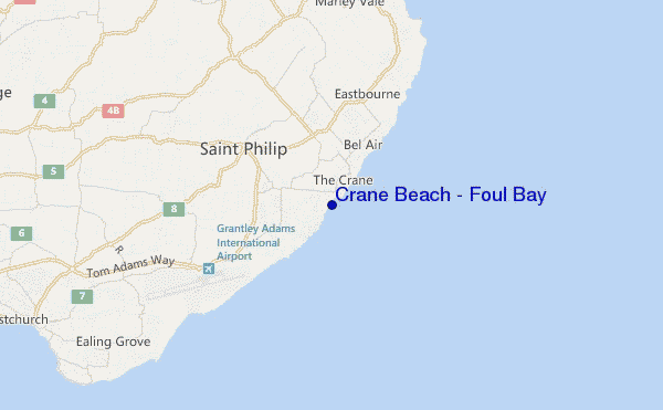 carte de localisation de Crane Beach / Foul Bay