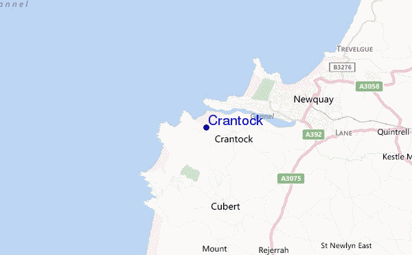 carte de localisation de Crantock