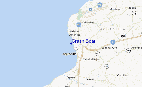 carte de localisation de Crash Boat