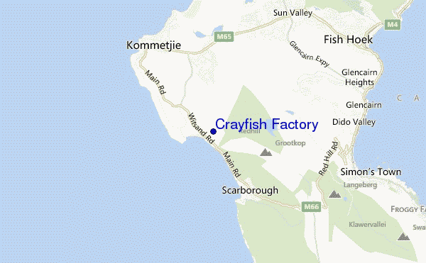 carte de localisation de Crayfish Factory