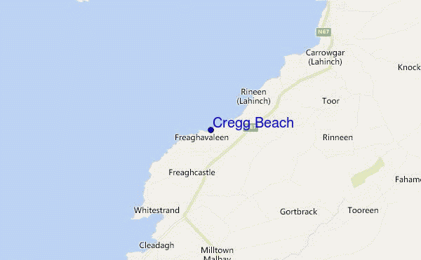carte de localisation de Cregg Beach