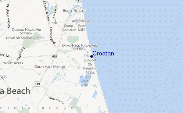 carte de localisation de Croatan