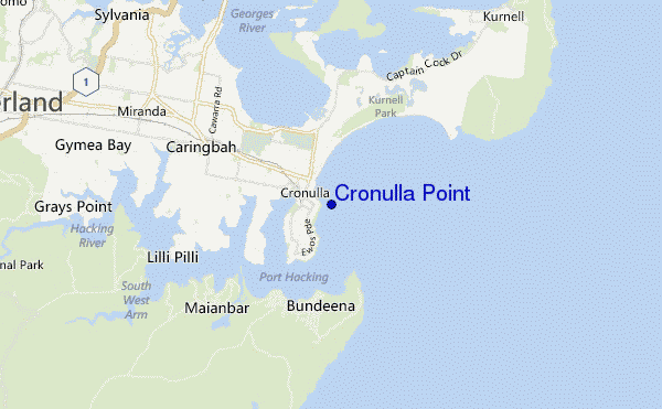 carte de localisation de Cronulla Point