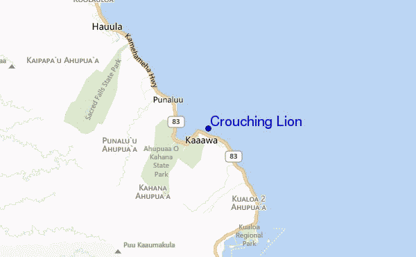carte de localisation de Crouching Lion