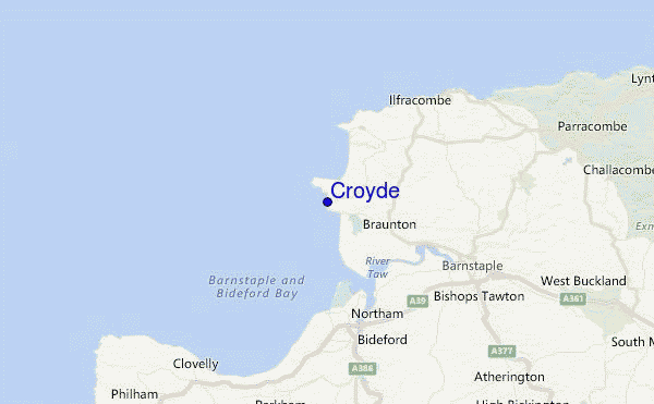 Croyde Location Map